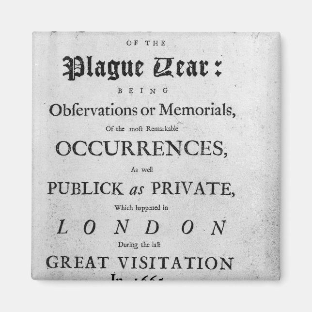 A Journal of the Plague Year, 1665 Magnet (Front)