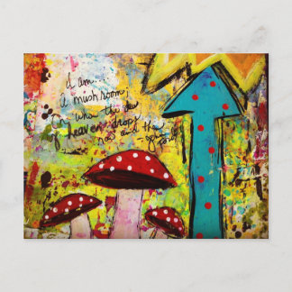 A Journal Postcard of art and mixed media sun