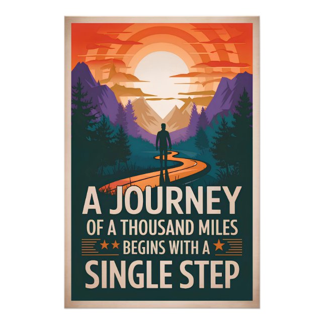 A journey of a thousand miles begins with a single photo print (Front)