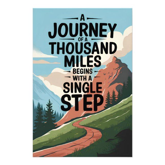 A journey of a thousand miles begins with a single photo print (Front)