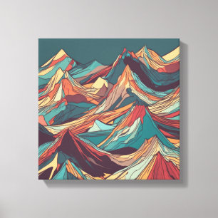  A Journey Through Colourful Mountains Canvas Print