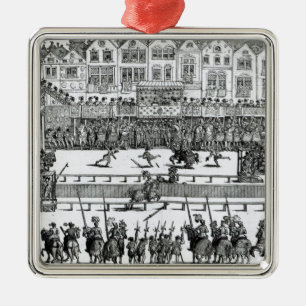A Jousting Scene Metal Ornament
