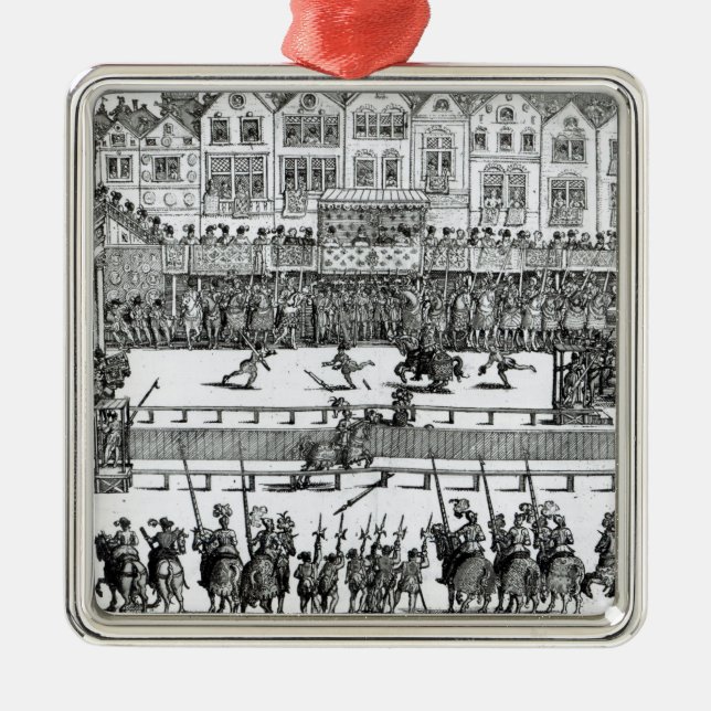 A Jousting Scene Metal Ornament (Front)