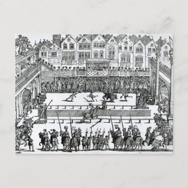 A Jousting Scene Postcard (Front)