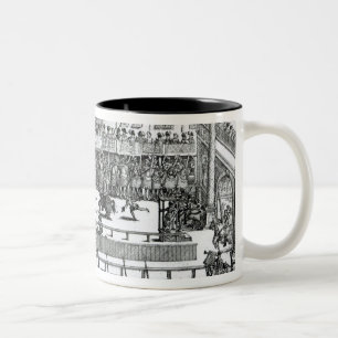 A Jousting Scene Two-Tone Coffee Mug