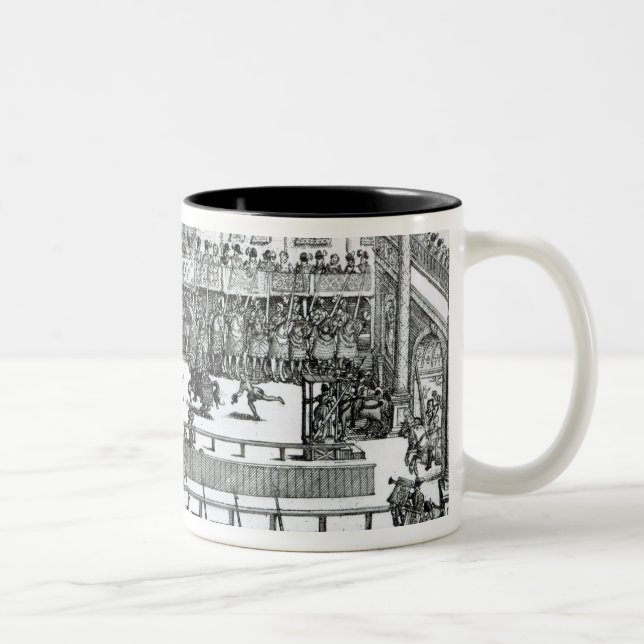 A Jousting Scene Two-Tone Coffee Mug (Right)