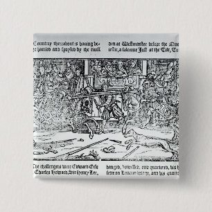 A Jousting Tournament 2 Inch Square Button