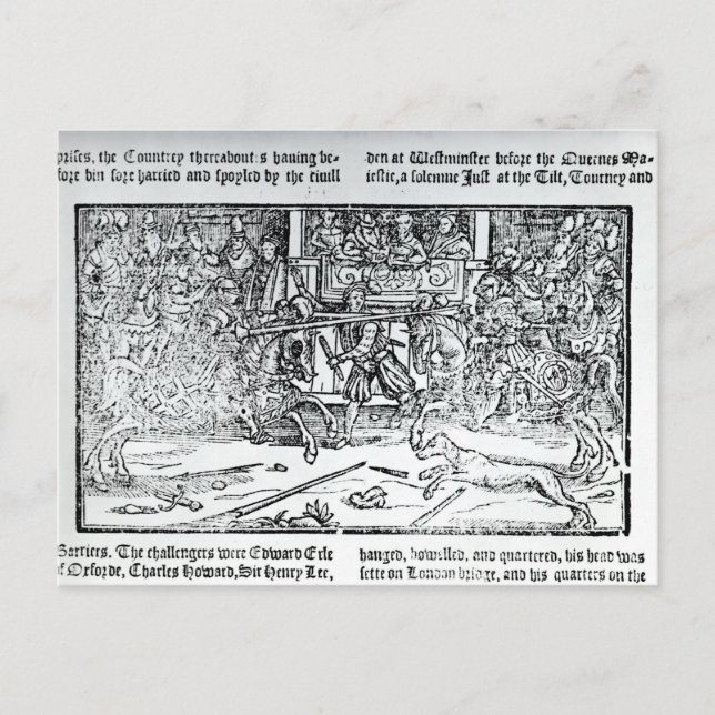 A Jousting Tournament Postcard (Front)
