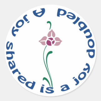 A Joy Shared Classic Round Sticker