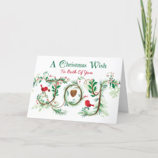 À Joyeux Noël Joy Carte Lettrée Main