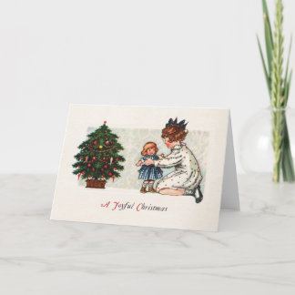 A Joyful Christmas - vintage Holiday Card