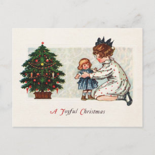 A Joyful Christmas - vintage Holiday Postcard
