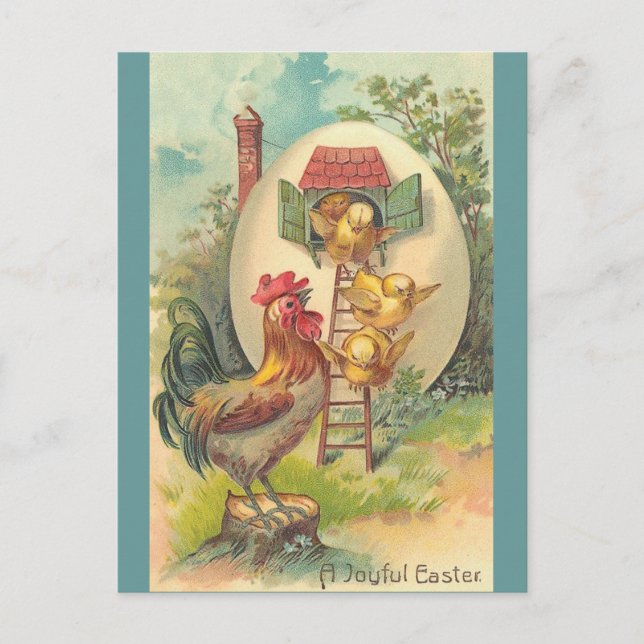 A Joyful Easter Holiday Postcard (Front)
