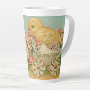 "A Joyful Easter" VIntage Postcard, ca. 1915 Latte Mug