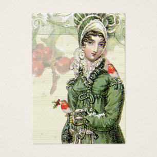 A Joyous Noel Jane Austen INspired Silver Gift tag