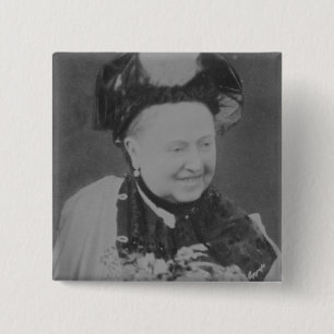 A Jubilee Portrait of Queen Victoria (1819-1901) L 2 Inch Square Button
