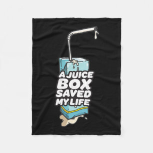 A Juice Box Saved My Life Diabetes Men  Fleece Blanket