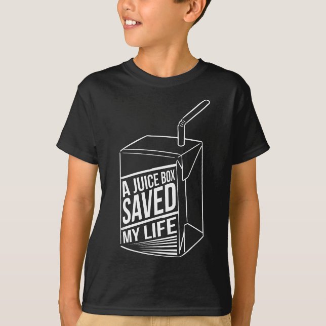 A Juice Box Saved my Life Funny Diabetes T-Shirt (Front)