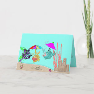 A "Just Because" Greeting Card with 2 Funny Fishes