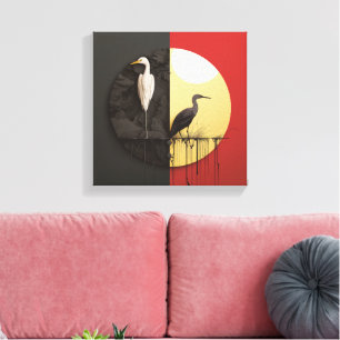 A juxtaposed scenes of nature canvas print