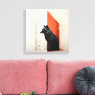 A juxtaposed scenes of nature canvas print