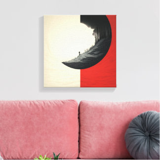 A juxtaposed scenes of nature canvas print