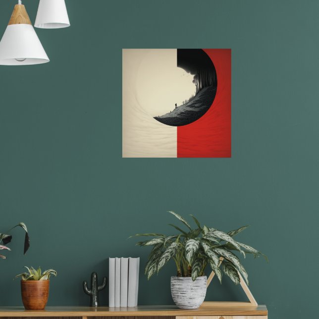 A juxtaposed scenes of nature poster (Living Room 1)
