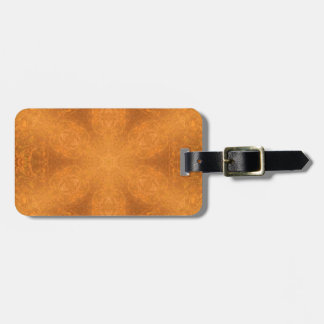 A Kaleidoscope of a Burnt Orange Star  Luggage Tag