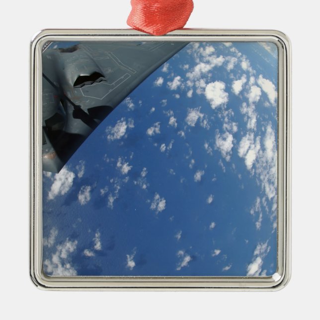 A KC-135 Stratotanker refuels a B-2 Spirit Metal Ornament (Front)