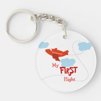 A keepsake to celebrate first trip in an aeroplane keychain