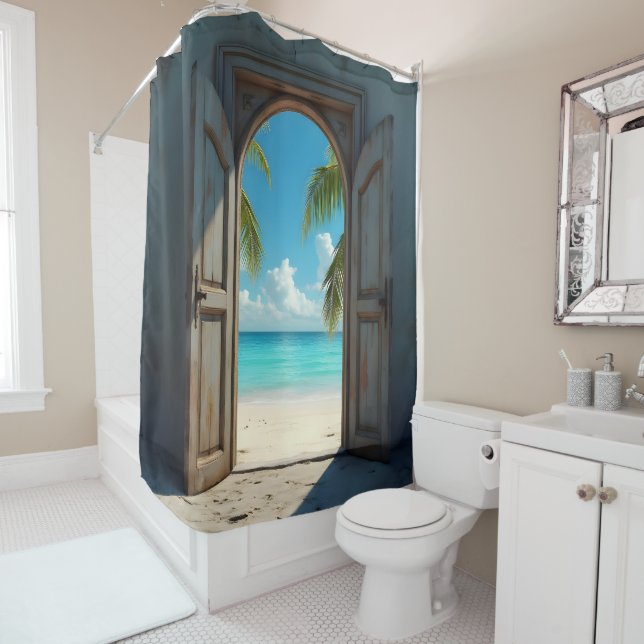 A key hole view of Caribbean beach (In Situ)