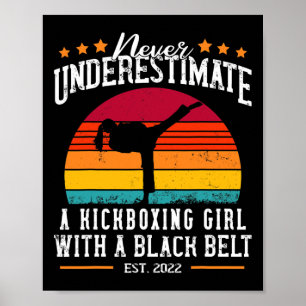 A Kickboxing Girl With A Black Belt Poster