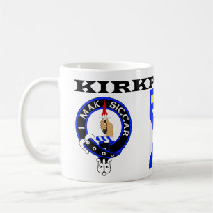A Kirkpatrick mug featuring blue badges