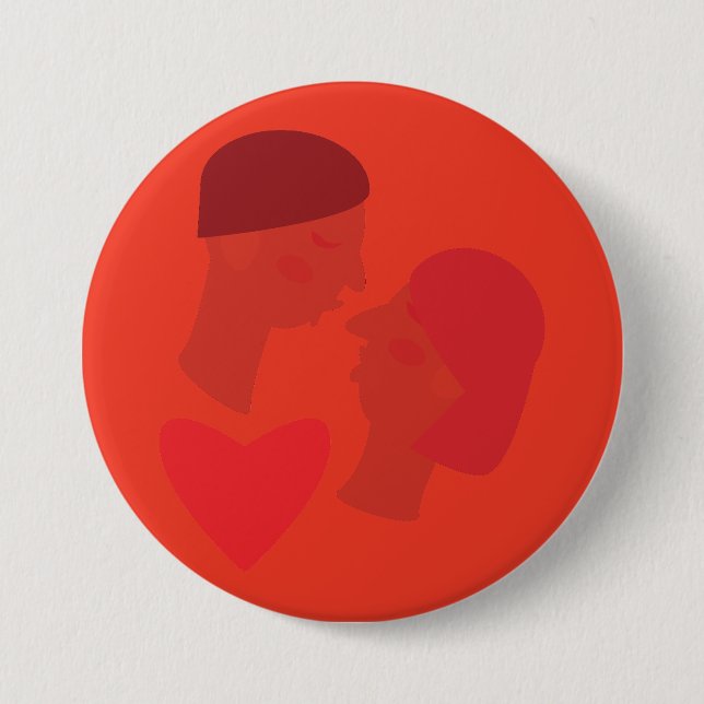 A Kiss 3 Inch Round Button (Front)