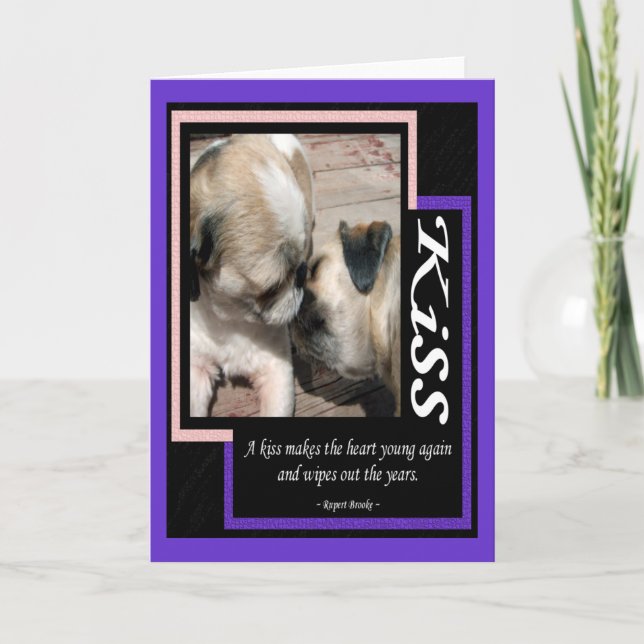 A Kiss... Greeting Card (Front)