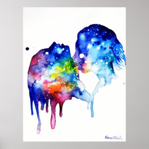 A kiss on her neck poster