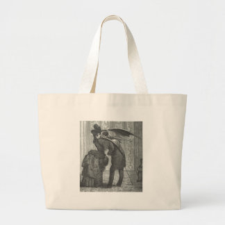 A Kiss Victorian/Gothic Winged Vampire Large Tote Bag