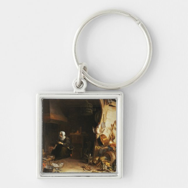 A Kitchen Interior with a Servant Girl Keychain (Front)