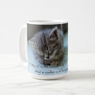 A kitten is a rosebud cat mug
