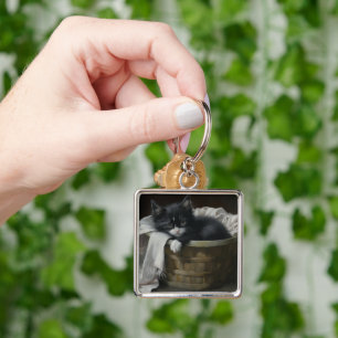 A Kittens Cozy Corner Keychain
