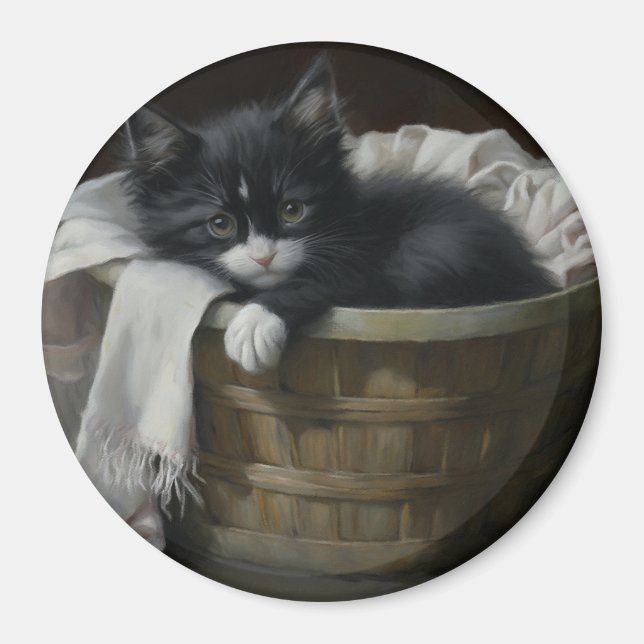 A Kittens Cozy Corner Magnet (Front)