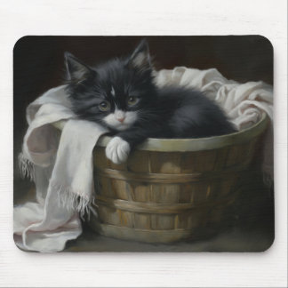A Kittens Cozy Corner Mouse Pad