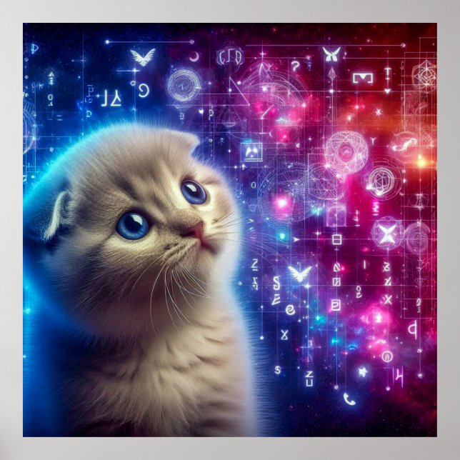 A Kitten's Guide to Cosmic Secrets Poster (Front)