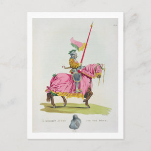 A Knight Armed for the Bond, 1512, engraved by W. Postcard
