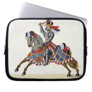 A knight at a tournament, plate from 'A History of Laptop Sleeve
