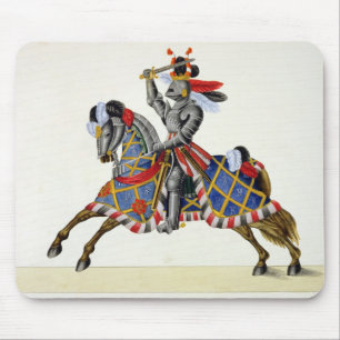 A knight at a tournament, plate from 'A History of Mouse Pad