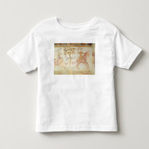 A knight carrying a flaming torch toddler t-shirt