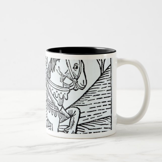 A Knight, from Caxton's 'Game of the Chess' Two-Tone Coffee Mug (Right)