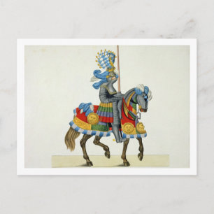 A knight on his way to a tournament, plate from 'A Postcard