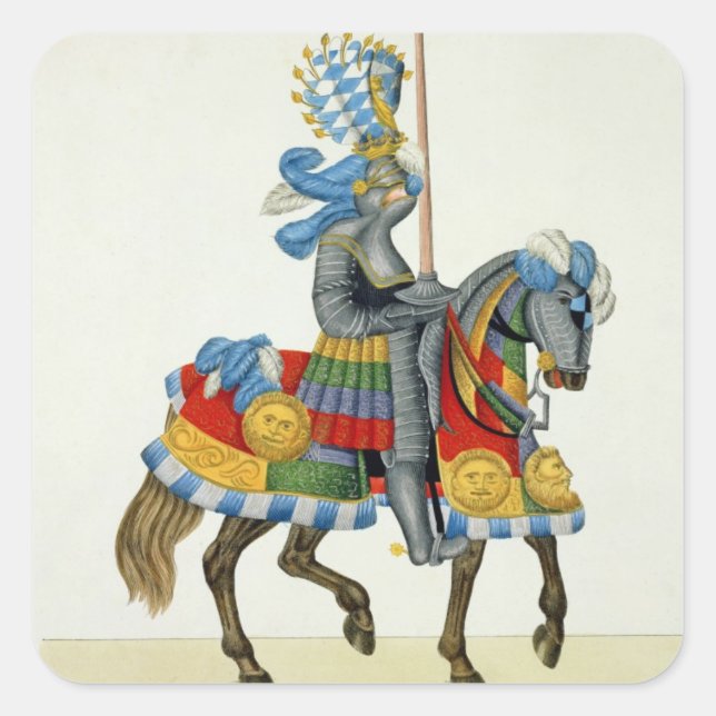 A knight on his way to a tournament, plate from 'A Square Sticker (Front)